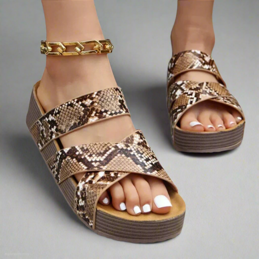Women's Orthopedic Sandals Platform Braided Strap