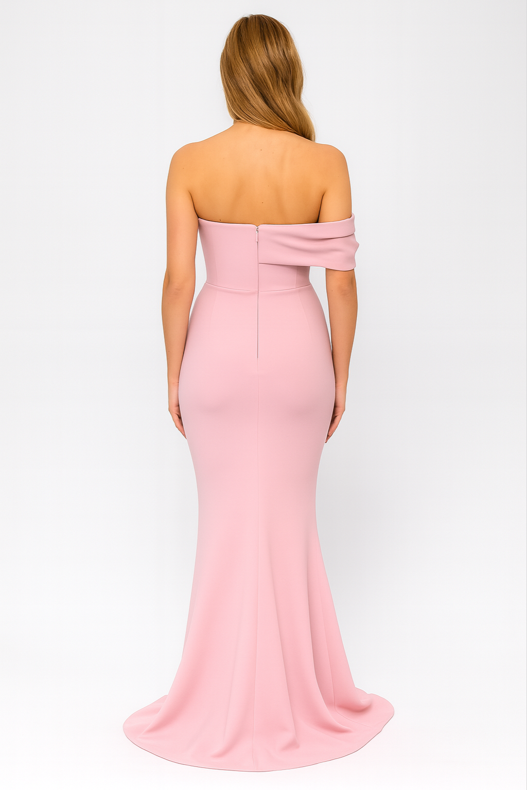 Women’s Off-Shoulder Maxi Dress – Elegant Draped Evening Gown