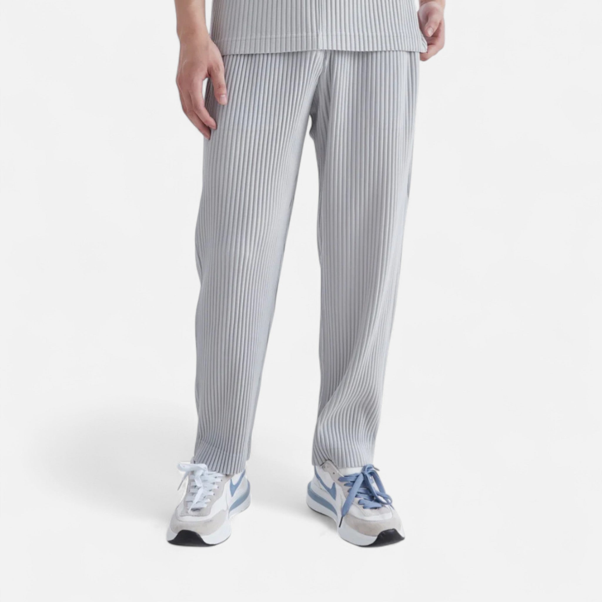 Men’s Ribbed Relaxed Trousers – Clean Lines with a Modern Textured Finish