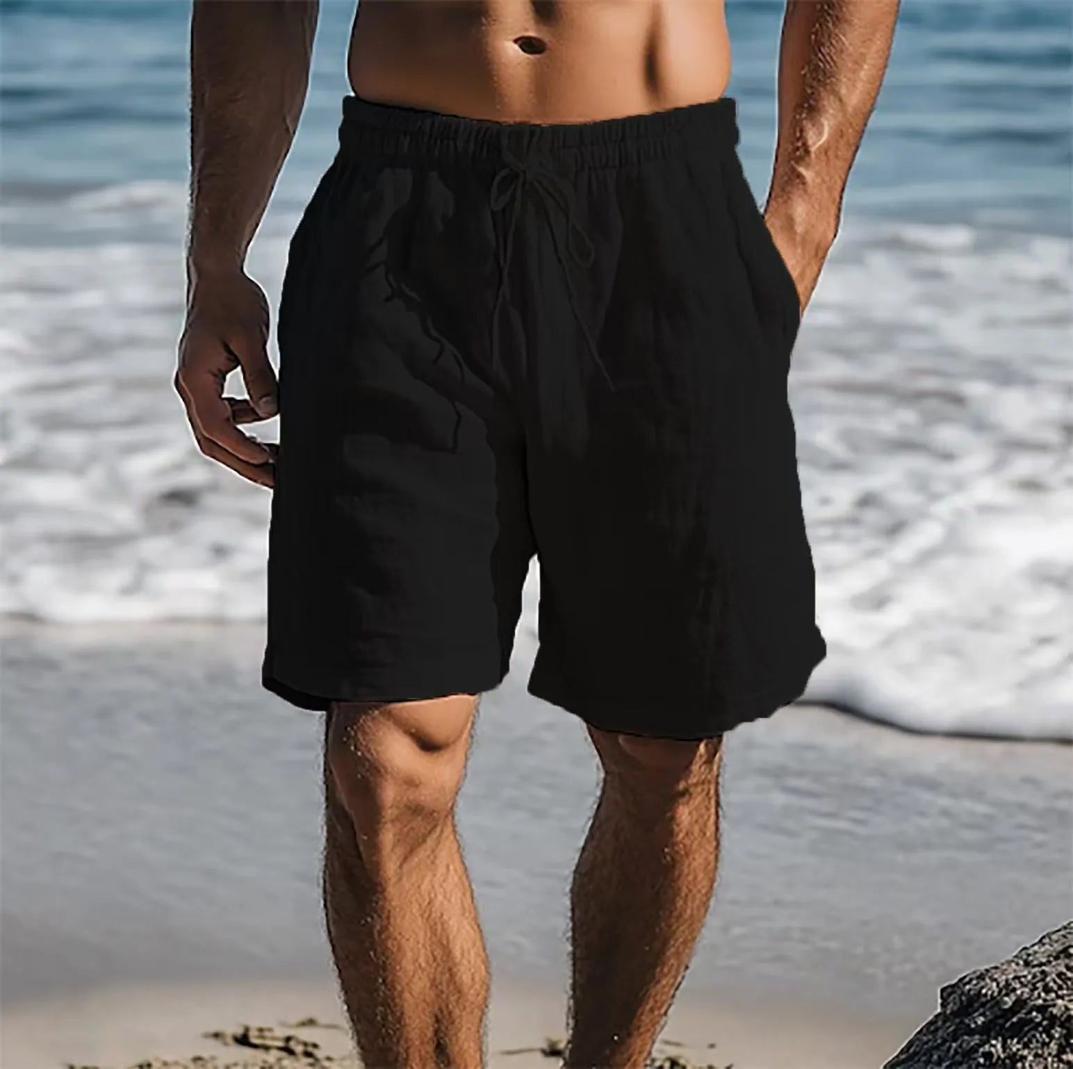 Men's Shorts Drawstring Waist Modern Summer Style