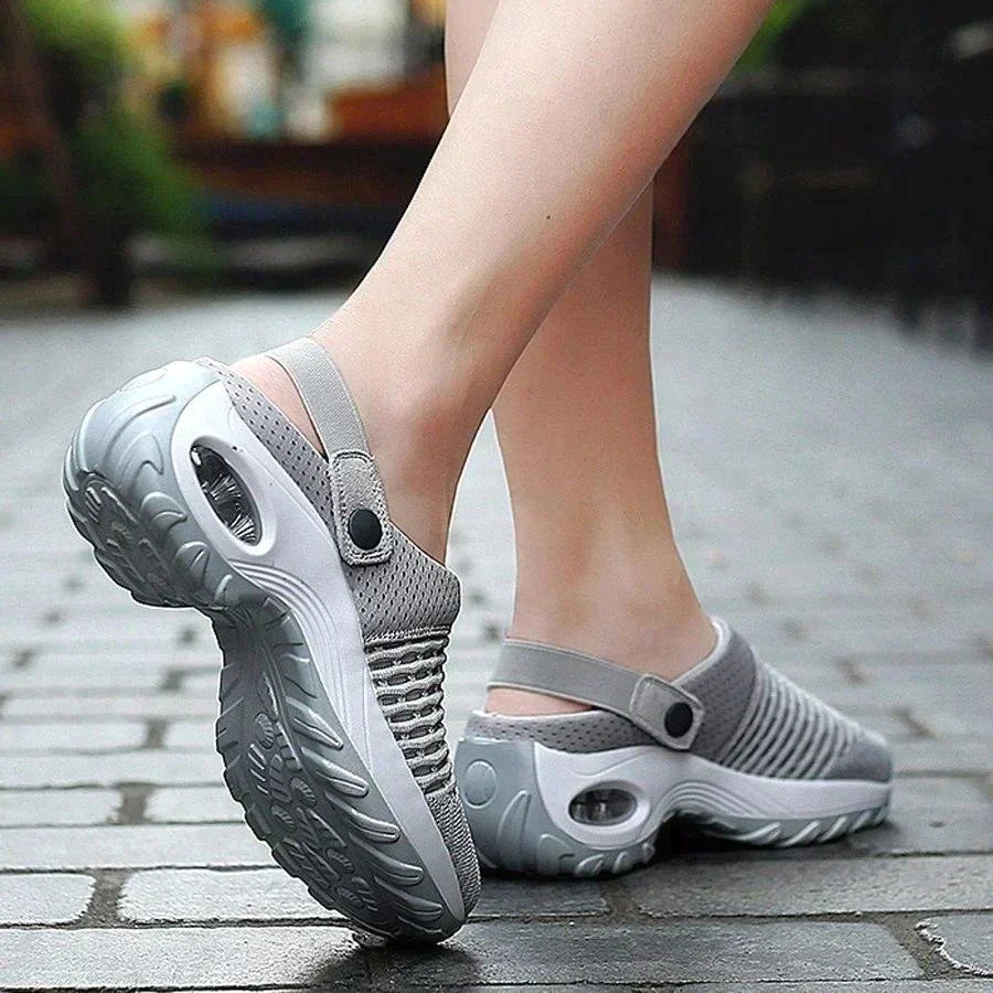 Women's Orthopedic Knit Mesh Slip-On Platform Sandals