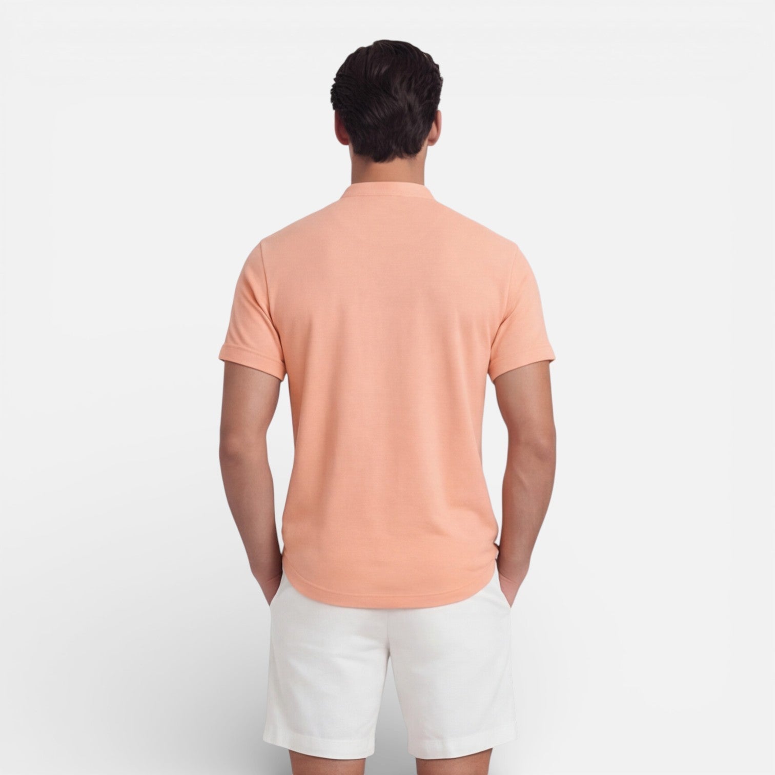 Men's Cotton Short Sleeve Henley T-Shirt Slim Fit