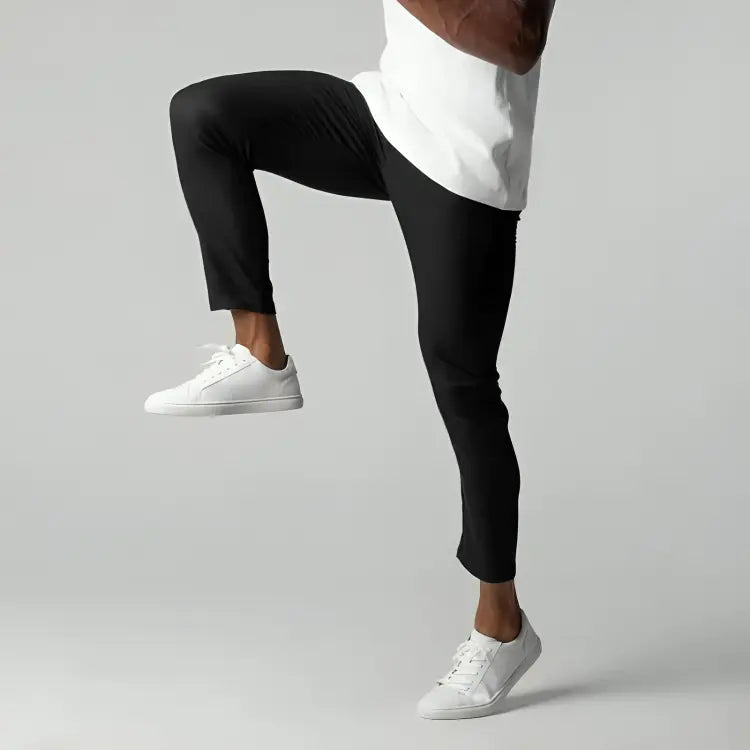 Chinos stretch fuselés pour hommes - Pantalons slim longueur cheville