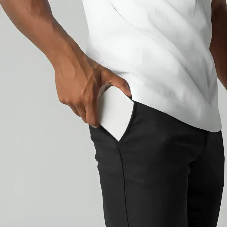 Chinos stretch fuselés pour hommes - Pantalons slim longueur cheville