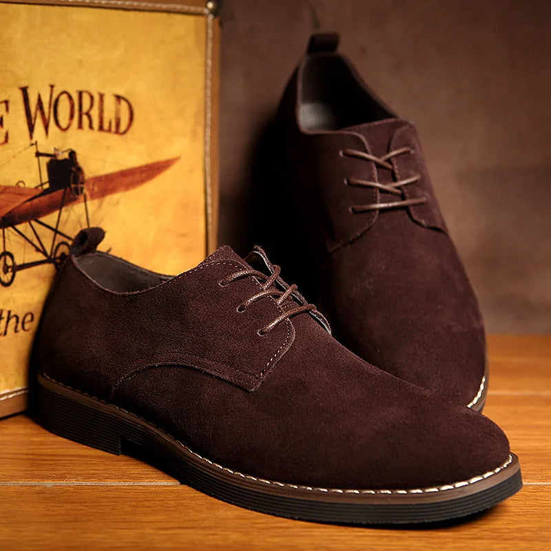 Men’s Oxford Shoes – Refined Suede Lace-Up with Timeless Silhouette