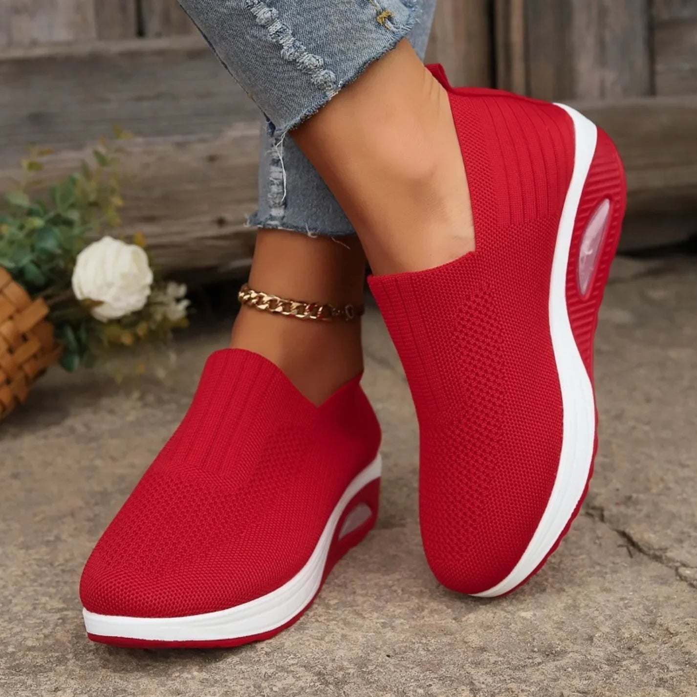 Women's Orthopedic Sneakers Platform Slip-On
