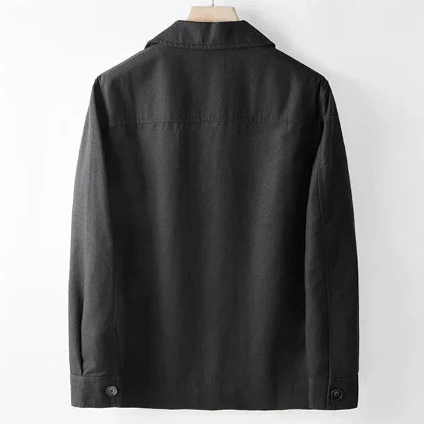 Men's Button-Front Linen Blend Jacket