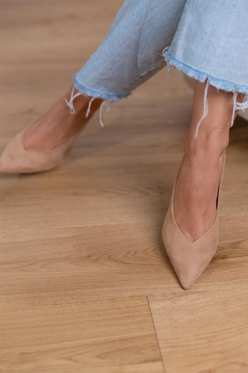 Escarpins à talon slingback à bout pointu pour femmes