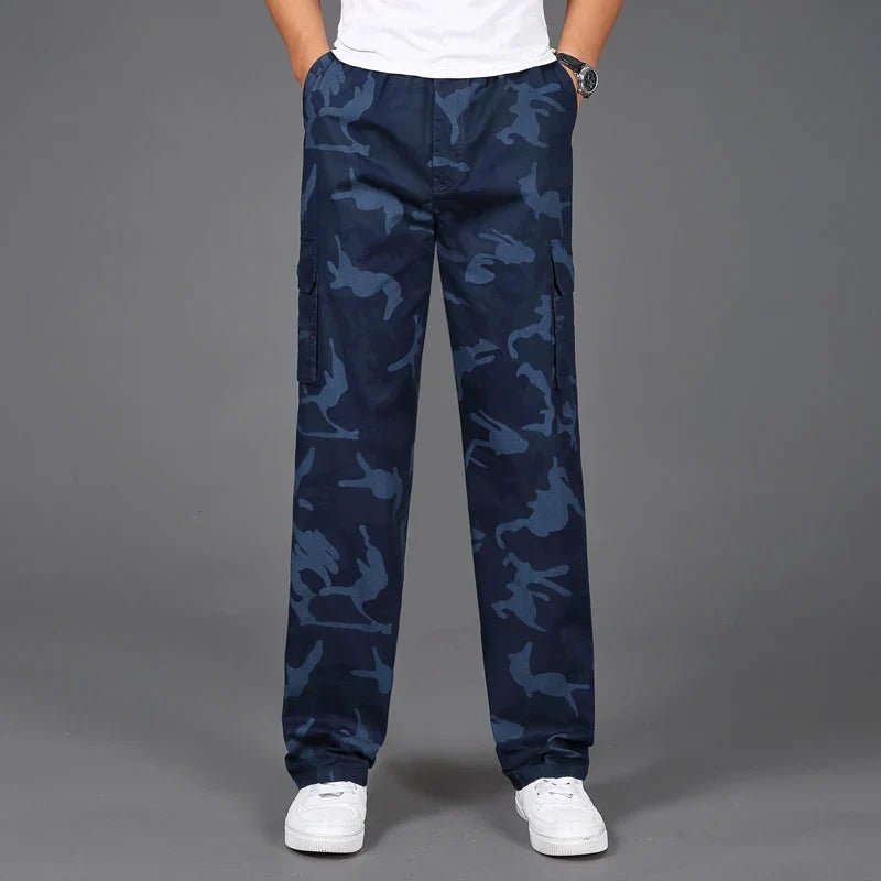 Men's Camouflage Cargo Pants with Side Pockets