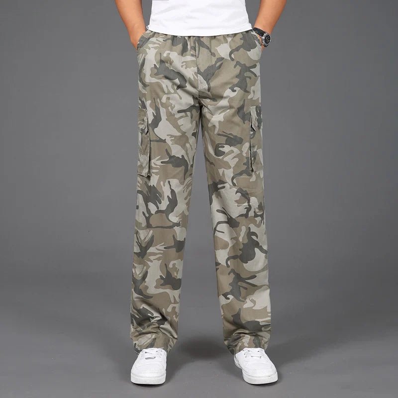 Men's Camouflage Cargo Pants with Side Pockets