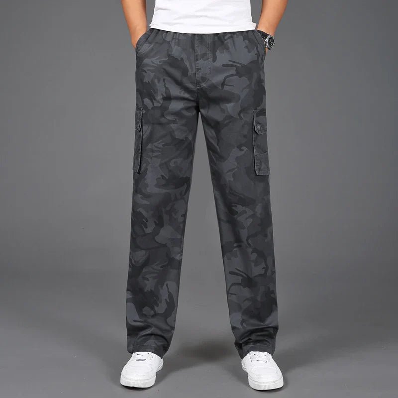 Men's Camouflage Cargo Pants with Side Pockets