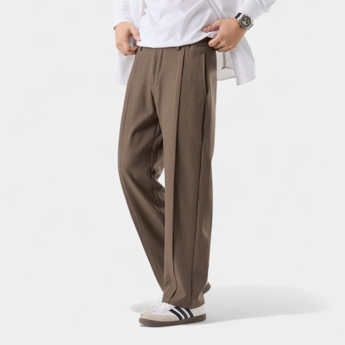 Men’s Casual Loose - Fit Pants with Relaxed Straight - Leg Silhouette for Everyday Wear