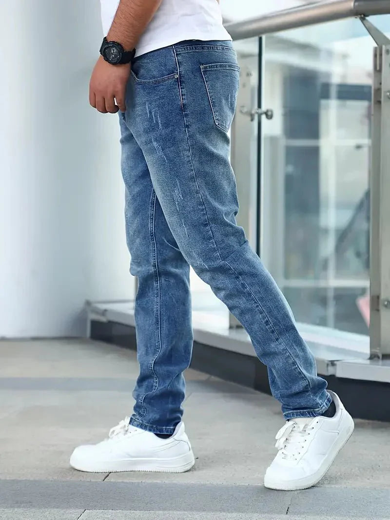 Men’s Casual Slim Fit Jeans with Pockets – Slim Everyday Fit