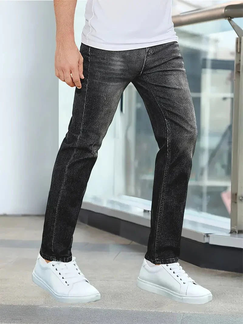 Men’s Casual Slim Fit Jeans with Pockets – Slim Everyday Fit