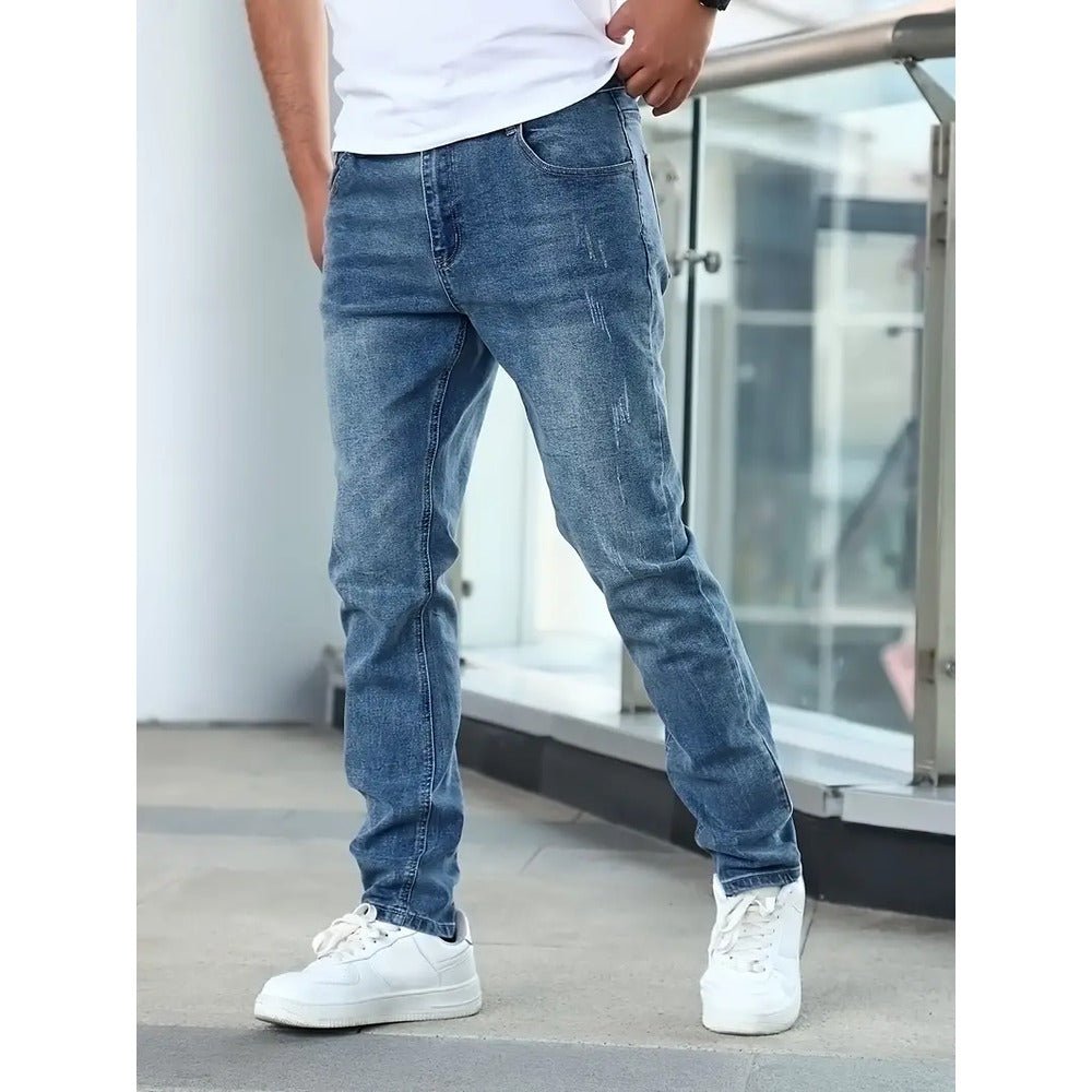 Men’s Casual Slim Fit Jeans with Pockets – Slim Everyday Fit