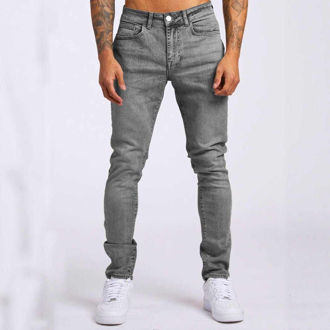 Men’s Denim Jeans Slim Fit with Button Closure and Five Pocket Design