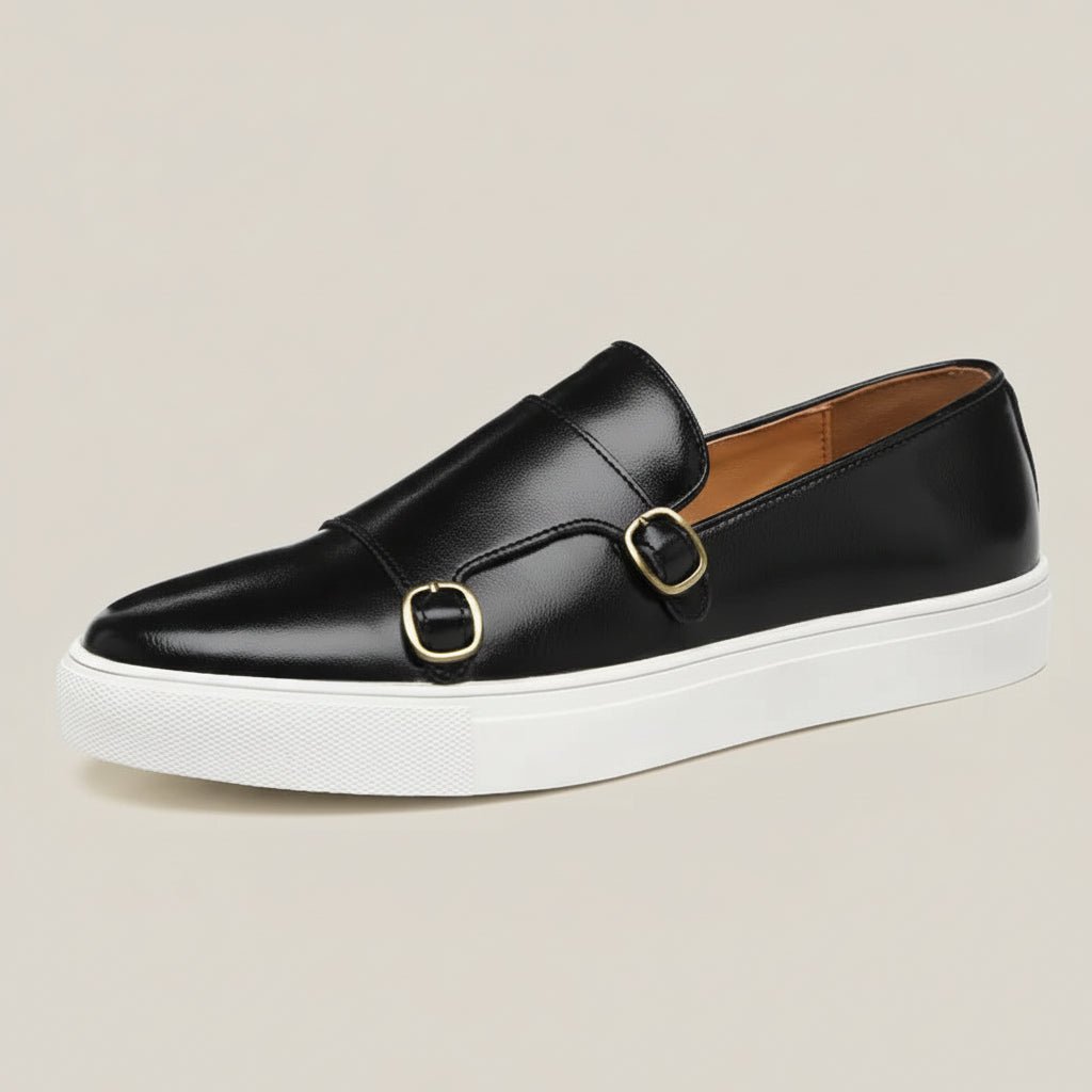 Men’s Double - Buckle Loafer Sneakers – Refined Slip - On Design