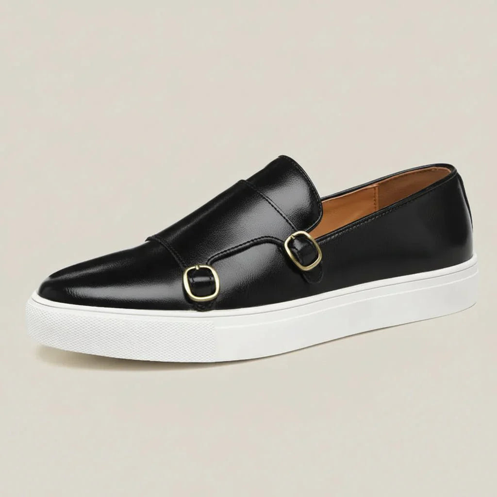Men’s Double - Buckle Loafer Sneakers – Refined Slip - On Design