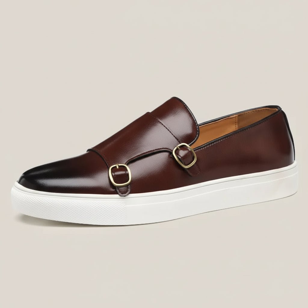 Men’s Double - Buckle Loafer Sneakers – Refined Slip - On Design