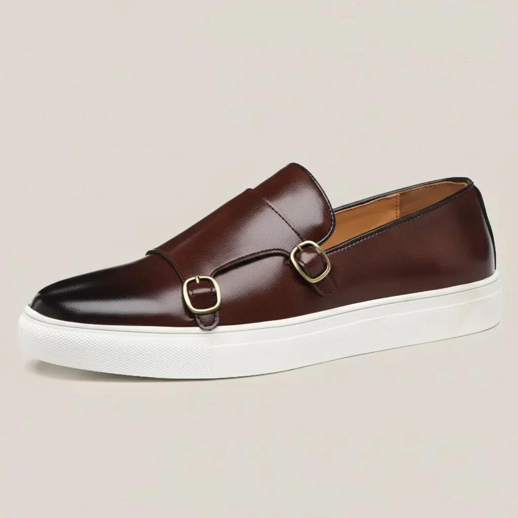 Men’s Double - Buckle Loafer Sneakers – Refined Slip - On Design