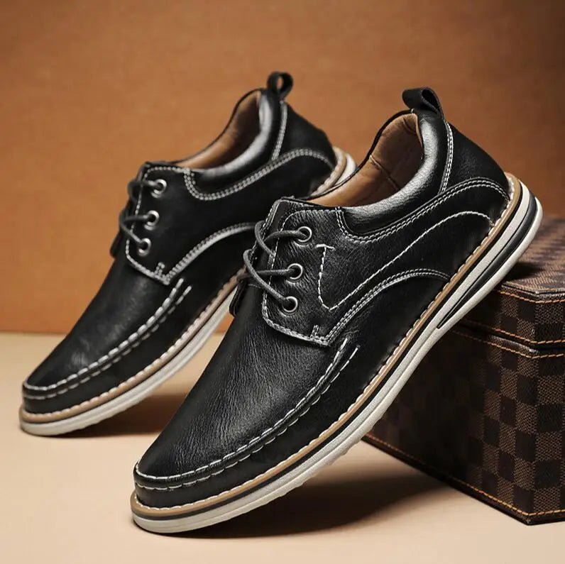 Men's Leather Oxford Lace - Up Shoes