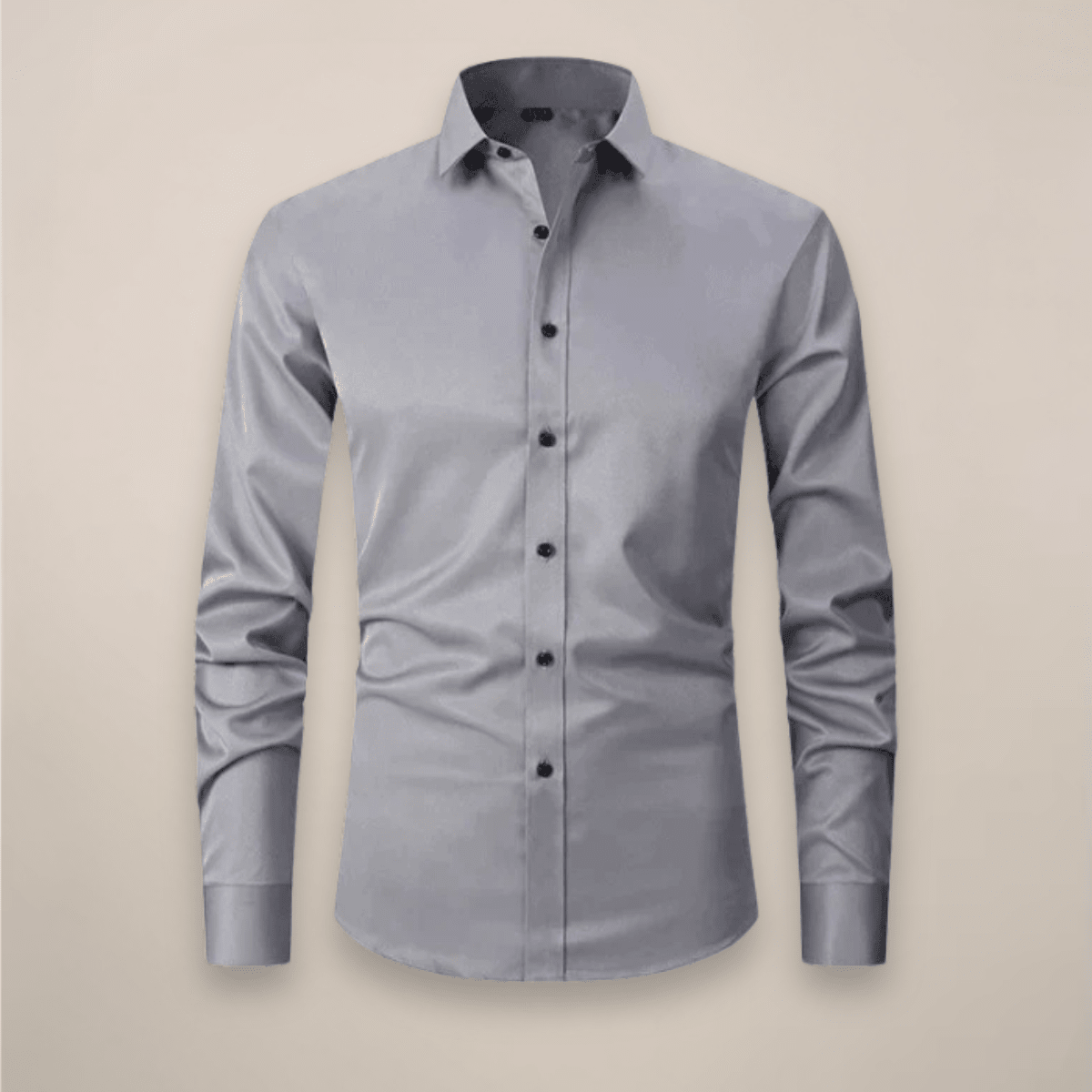 Men’s Long Sleeve Button - Up Shirt with Chest Pocket and Classic Collar