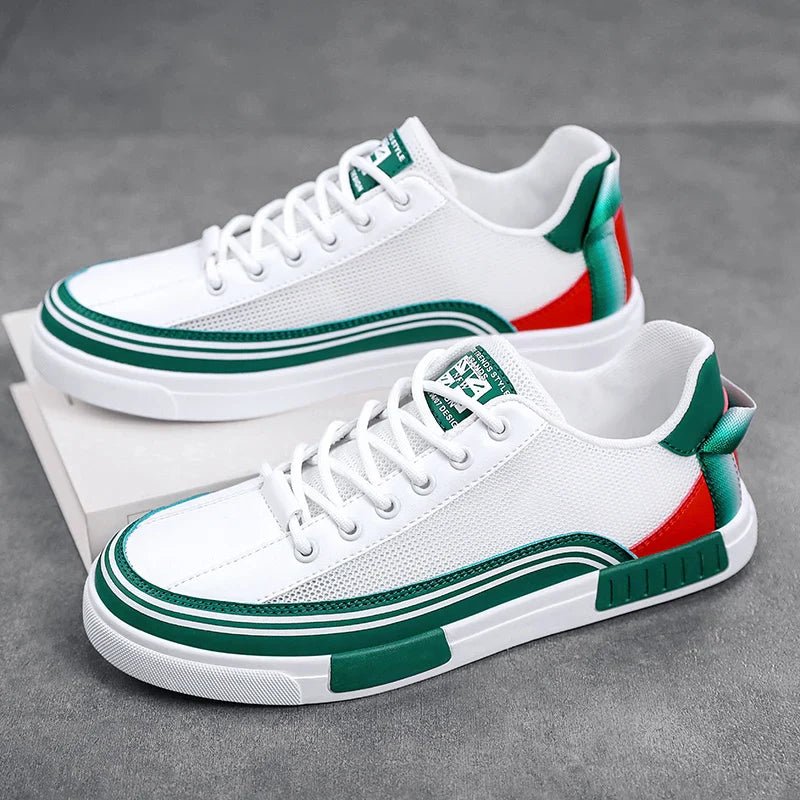 Men’s Mesh Low - Top Sneakers with Round Toe and Lace - Up Closure