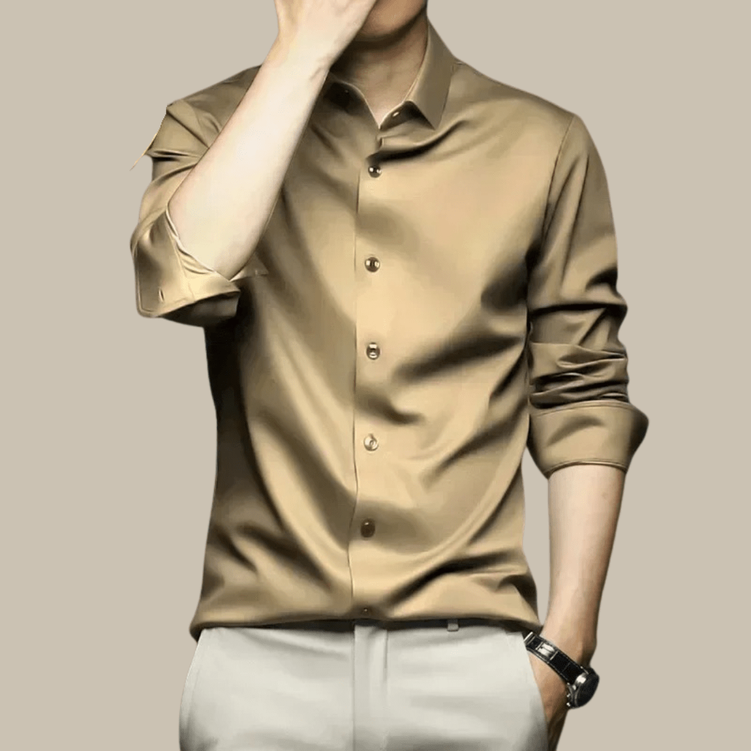 Men’s Refined Long Sleeve Shirt – Tailored Casual Elegance for Day to Evening