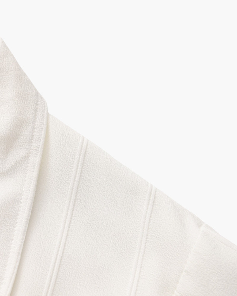 Men’s Ribbed Long Sleeve Button - Up Shirt with Chest Pockets