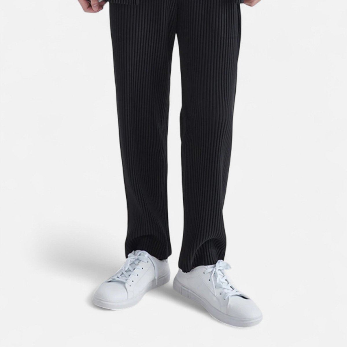 Men’s Ribbed Relaxed Trousers – Clean Lines with a Modern Textured Finish