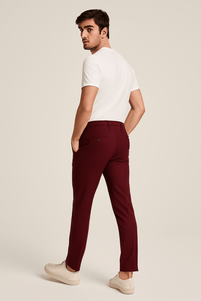 Men’s Tailored Flat - Front Pants with Tapered Leg