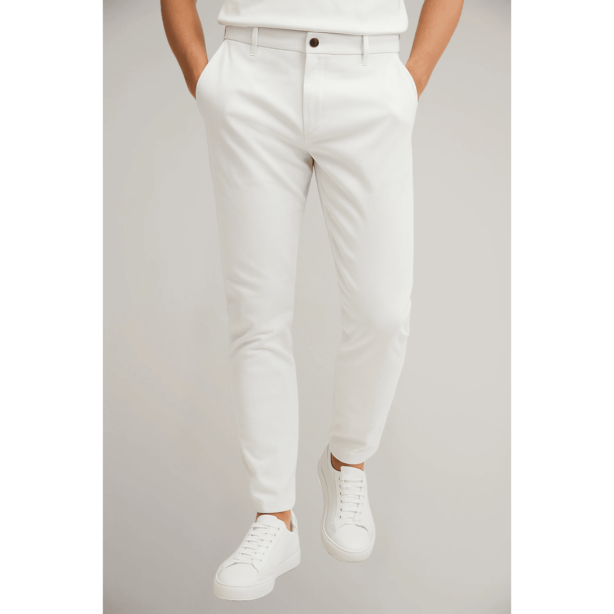 Men’s Tailored Flat - Front Pants with Tapered Leg