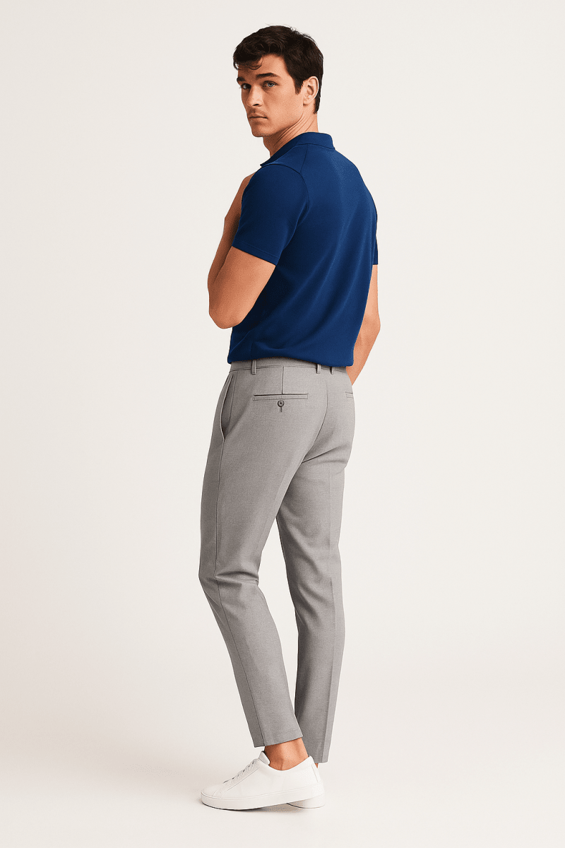 Men’s Tailored Flat - Front Pants with Tapered Leg