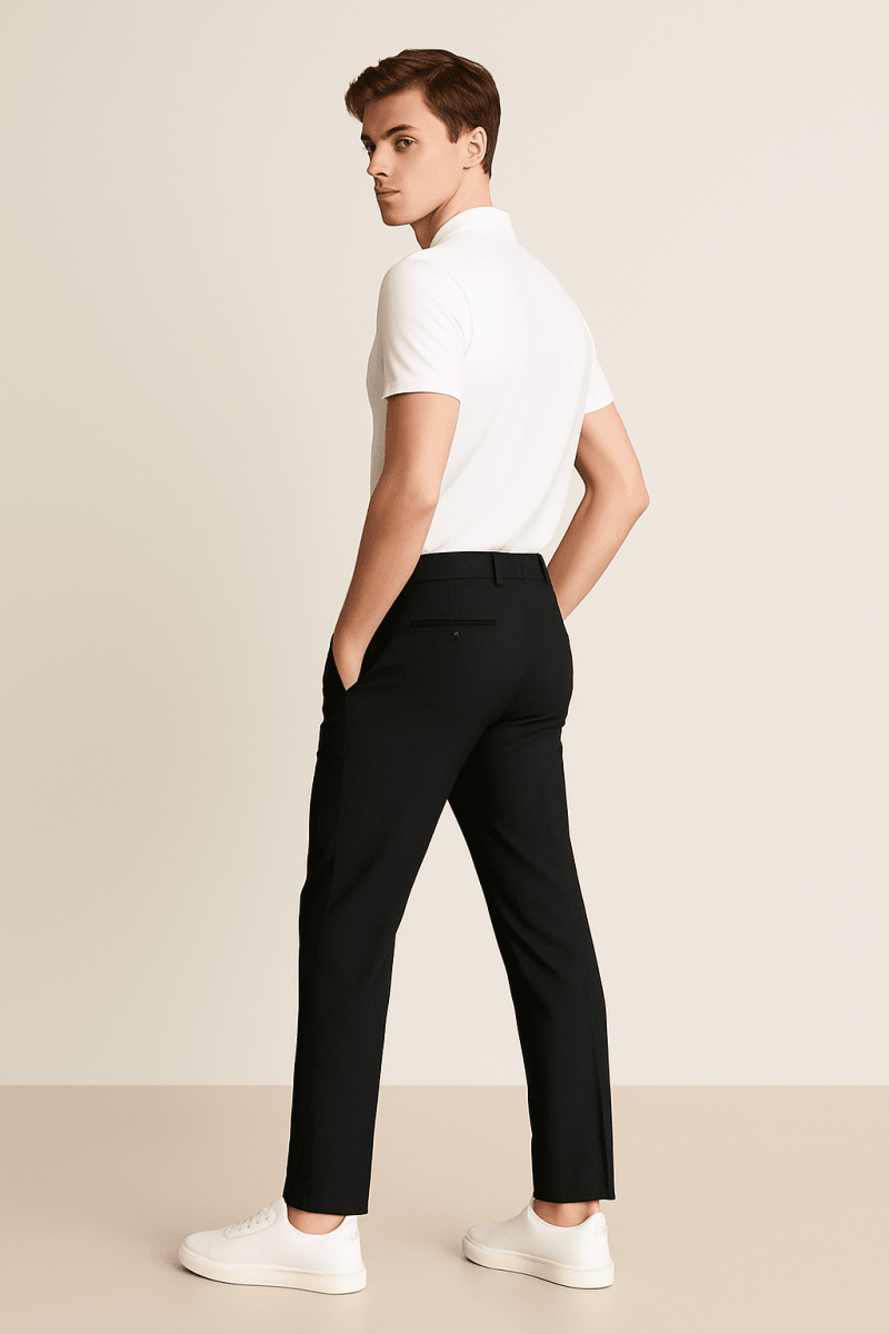 Men’s Tailored Flat - Front Pants with Tapered Leg