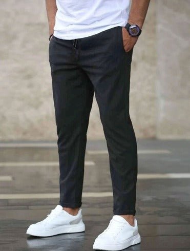 Men’s Tapered Pants with Side Pockets and Clean Waistband