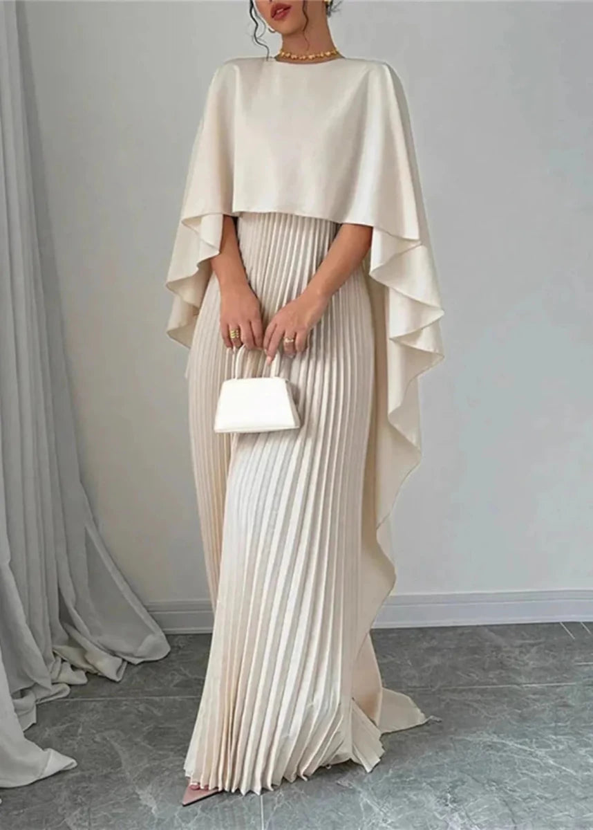 Women's Batwing Sleeve Pleated Maxi Dress