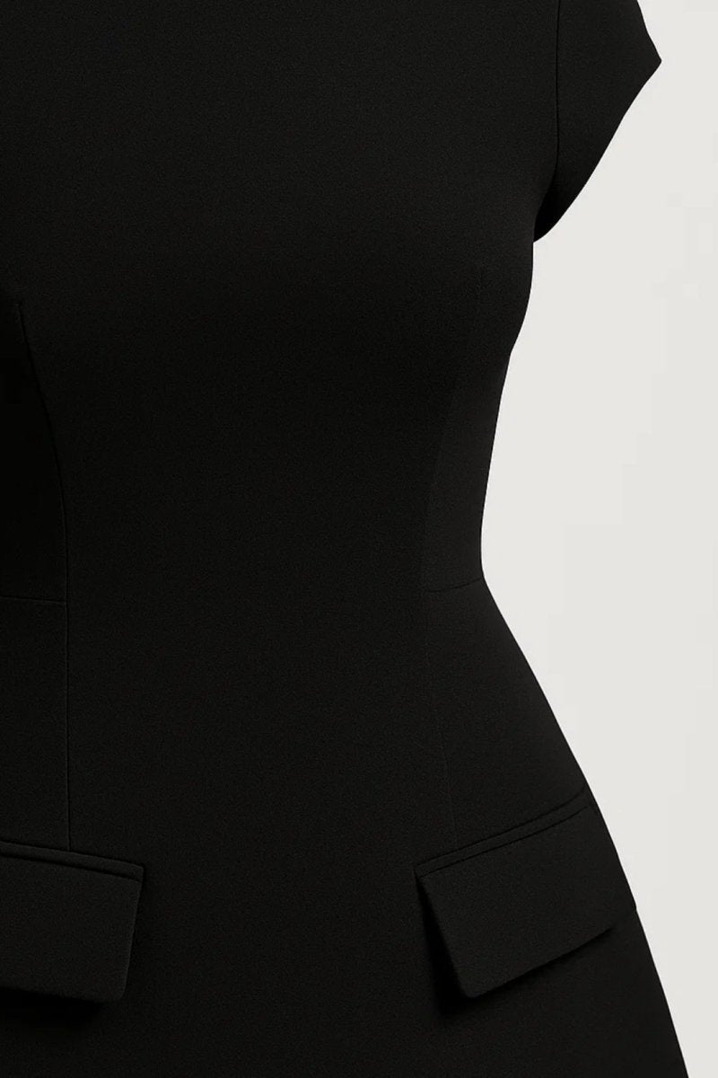 Women’s High - Neck Mini Dress – Fitted Silhouette with Minimalist Detailing