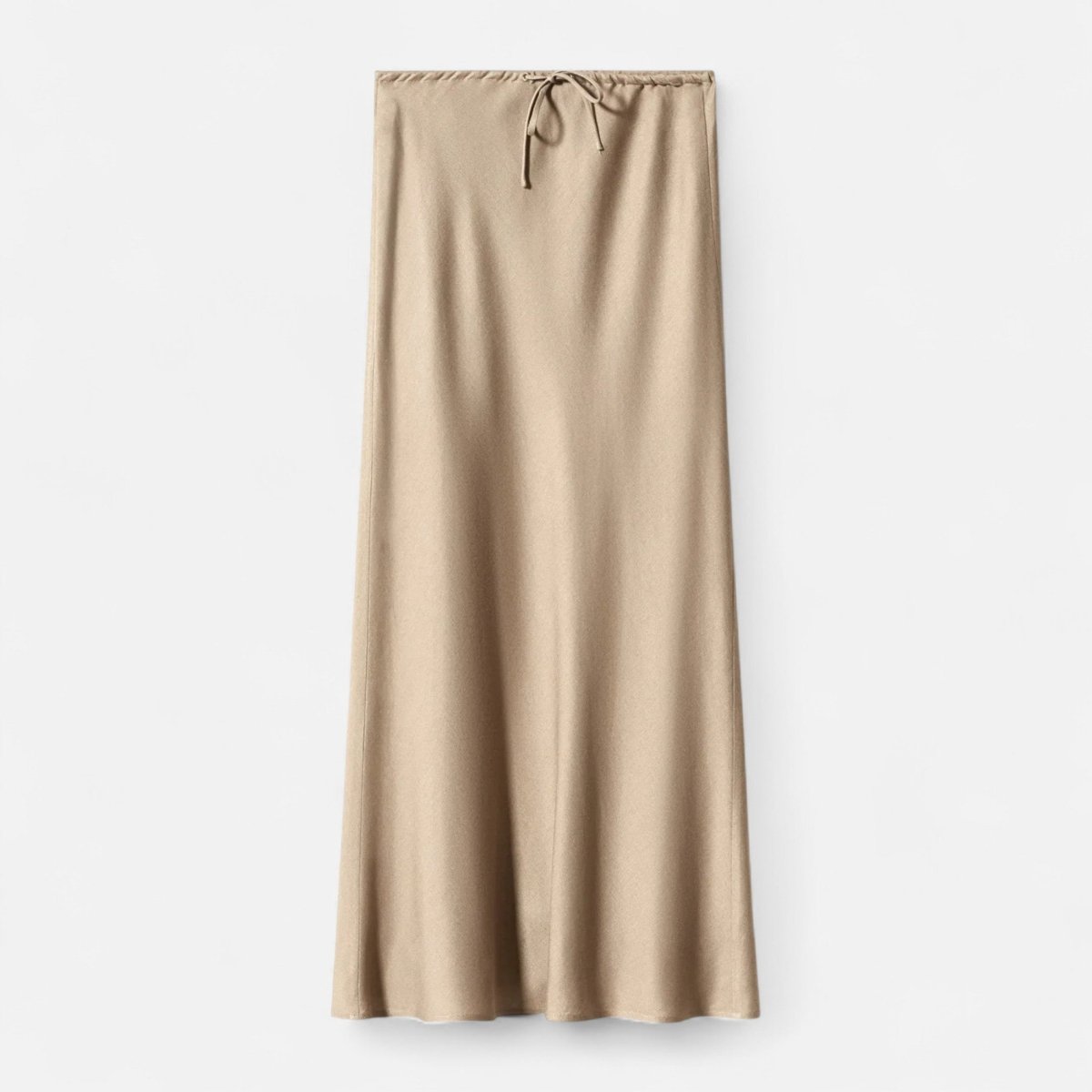 Women’s High - Waist Maxi Skirt with Fluid Silhouette and Elegant Draped Finish