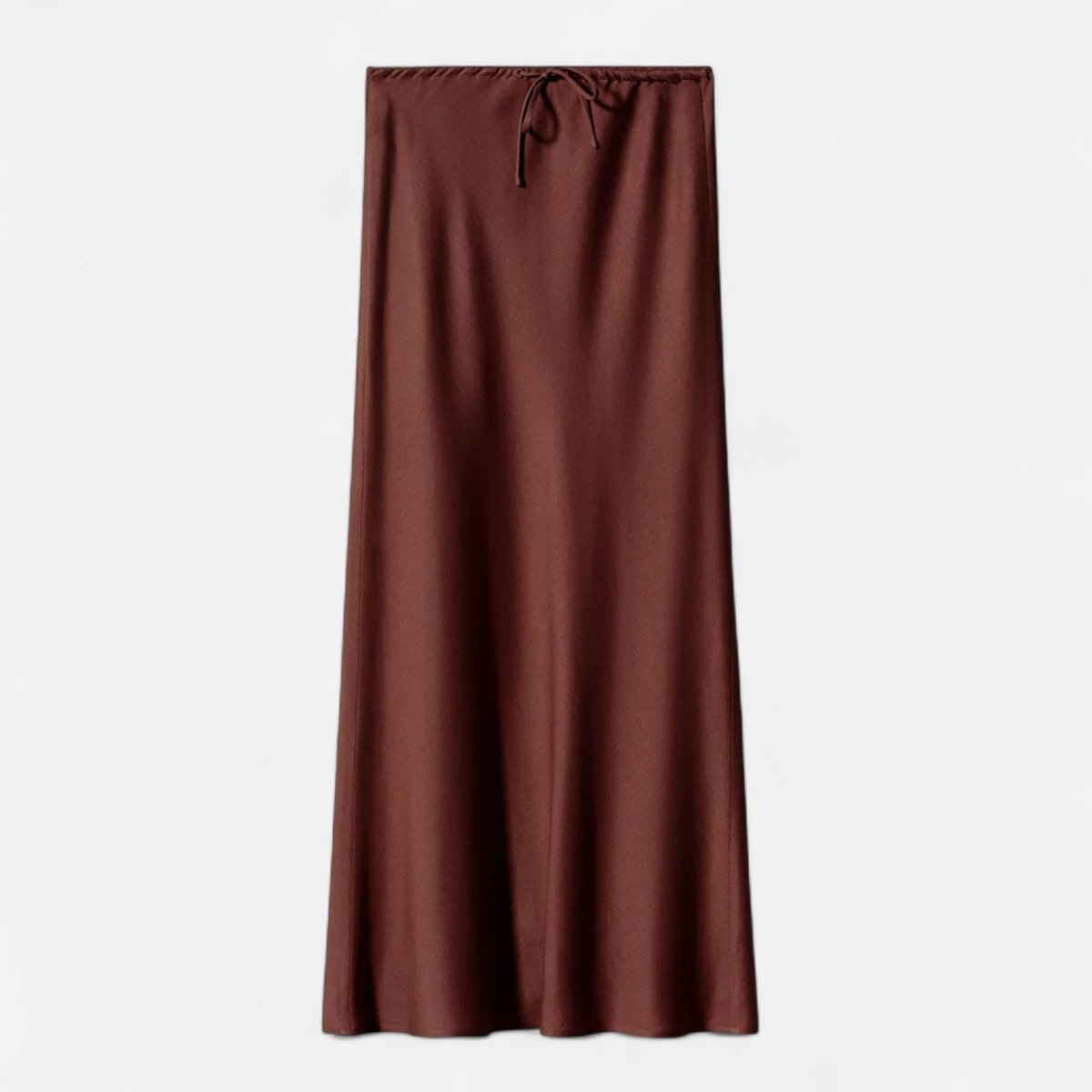 Women’s High - Waist Maxi Skirt with Fluid Silhouette and Elegant Draped Finish
