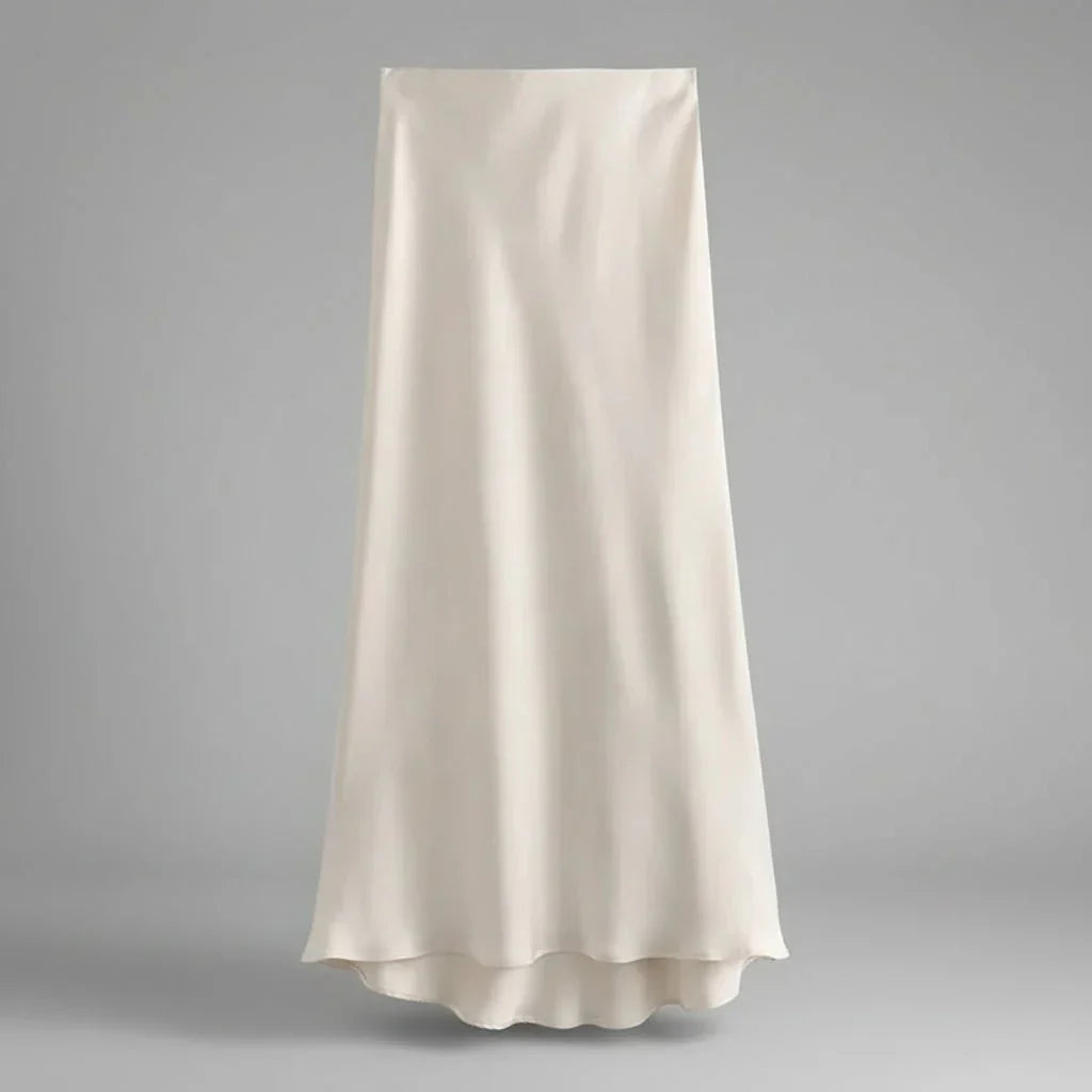 Women’s Midi Skirt with Smooth Finish and Flared Hem