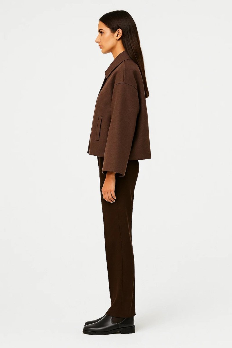 Women’s Short Button - Down Jacket – Elegant Cropped Outerwear for All Occasions