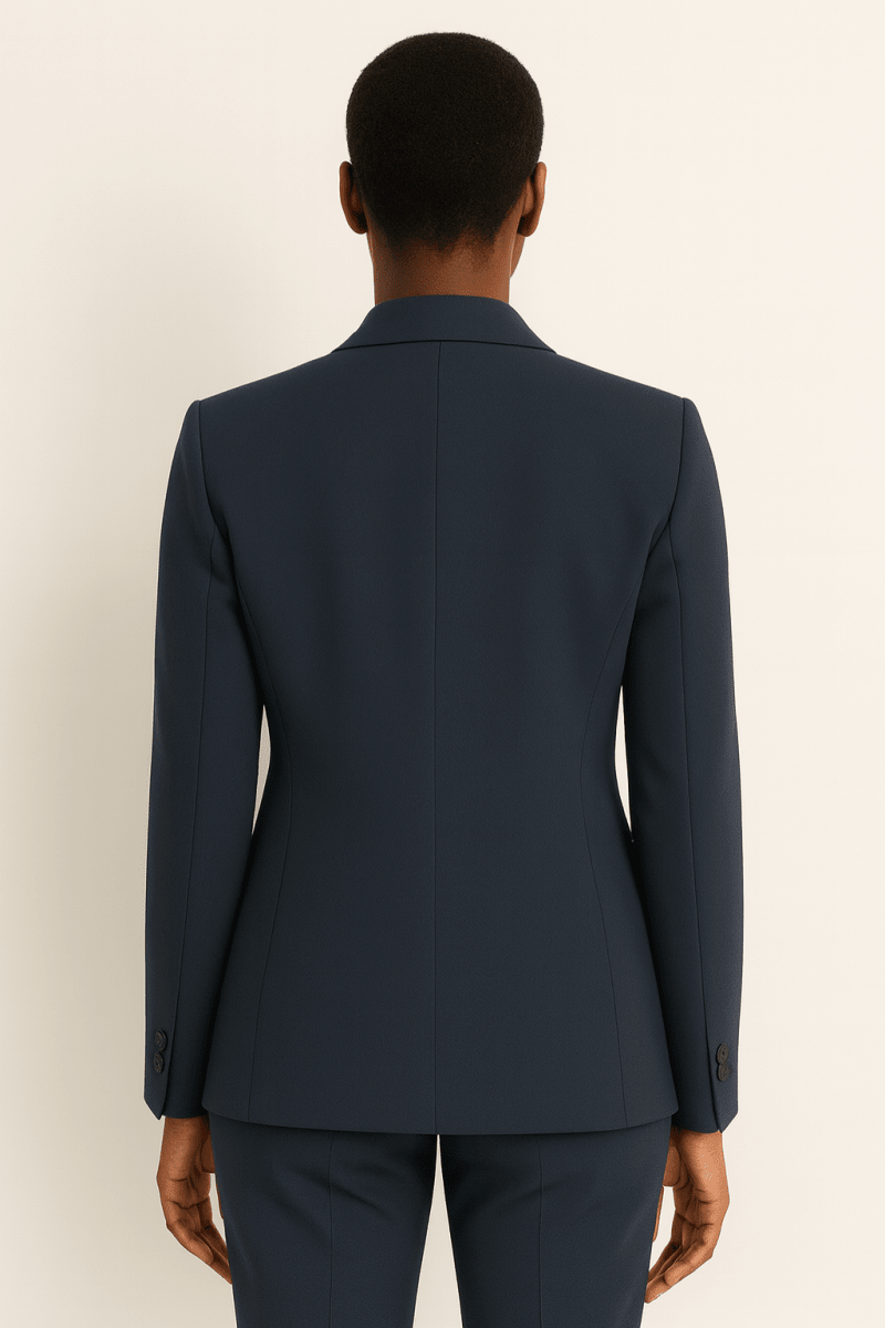 Women’s Two - Piece Pants Suit with Tailored Blazer and Straight - Leg Trousers