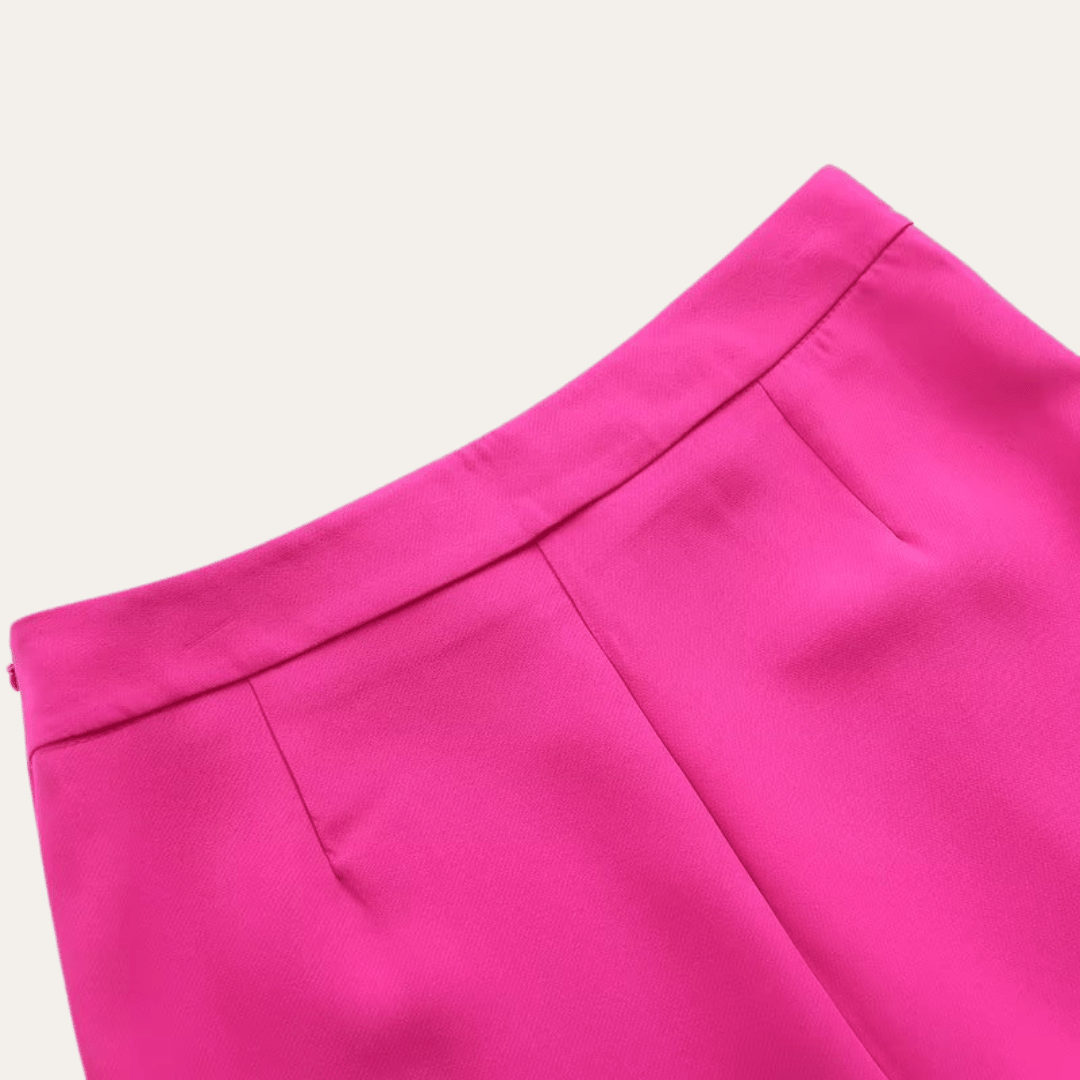 Women’s Two - Piece Suit Set with Belted Blazer and Wide - Leg Trousers