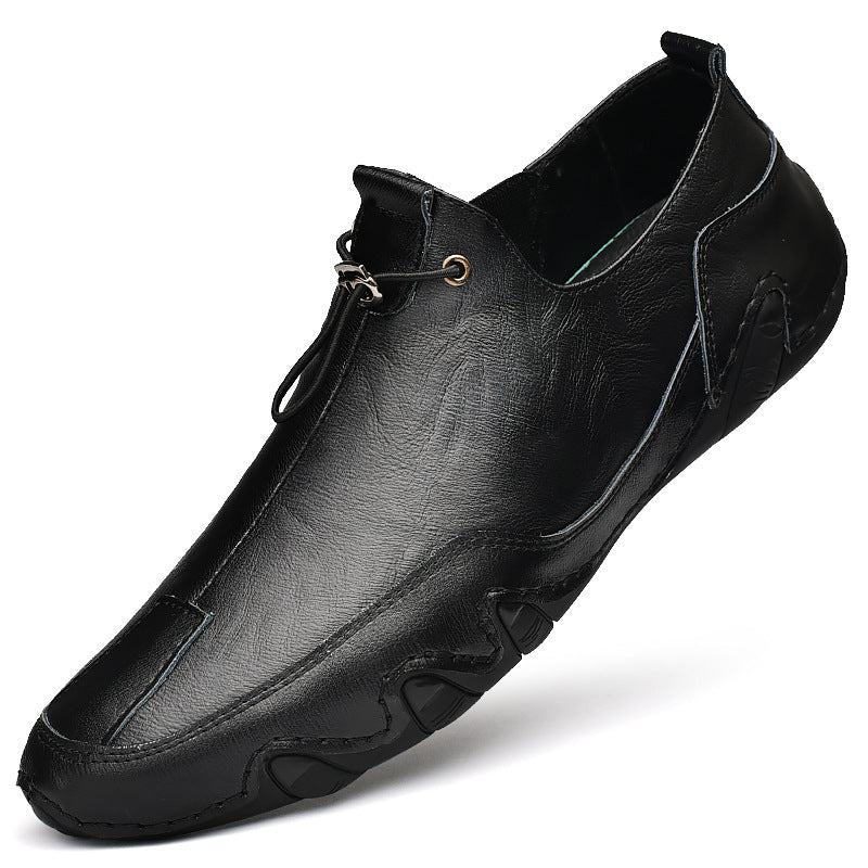 Men's Orthopedic Leather Low-Cut Lace-Up Casual Shoes