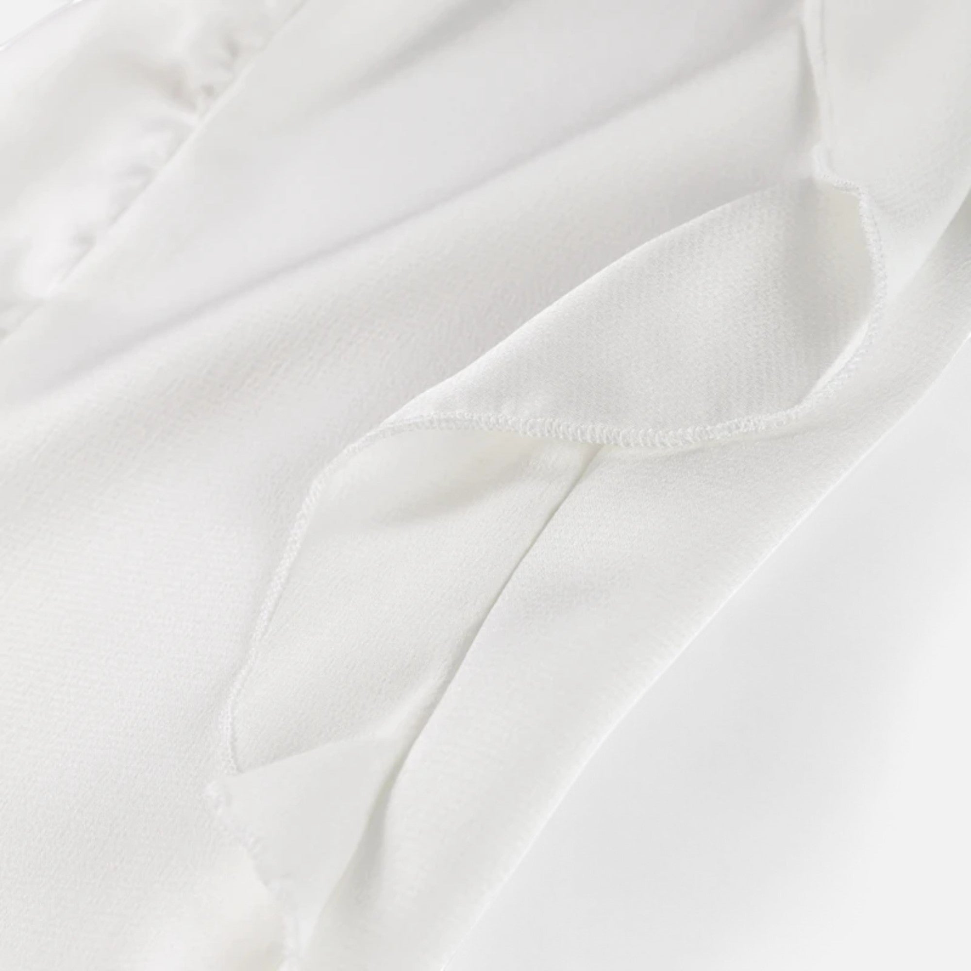 Women’s Elegant Ruffled Blouse with High Neckline and Soft Flowing Silhouette