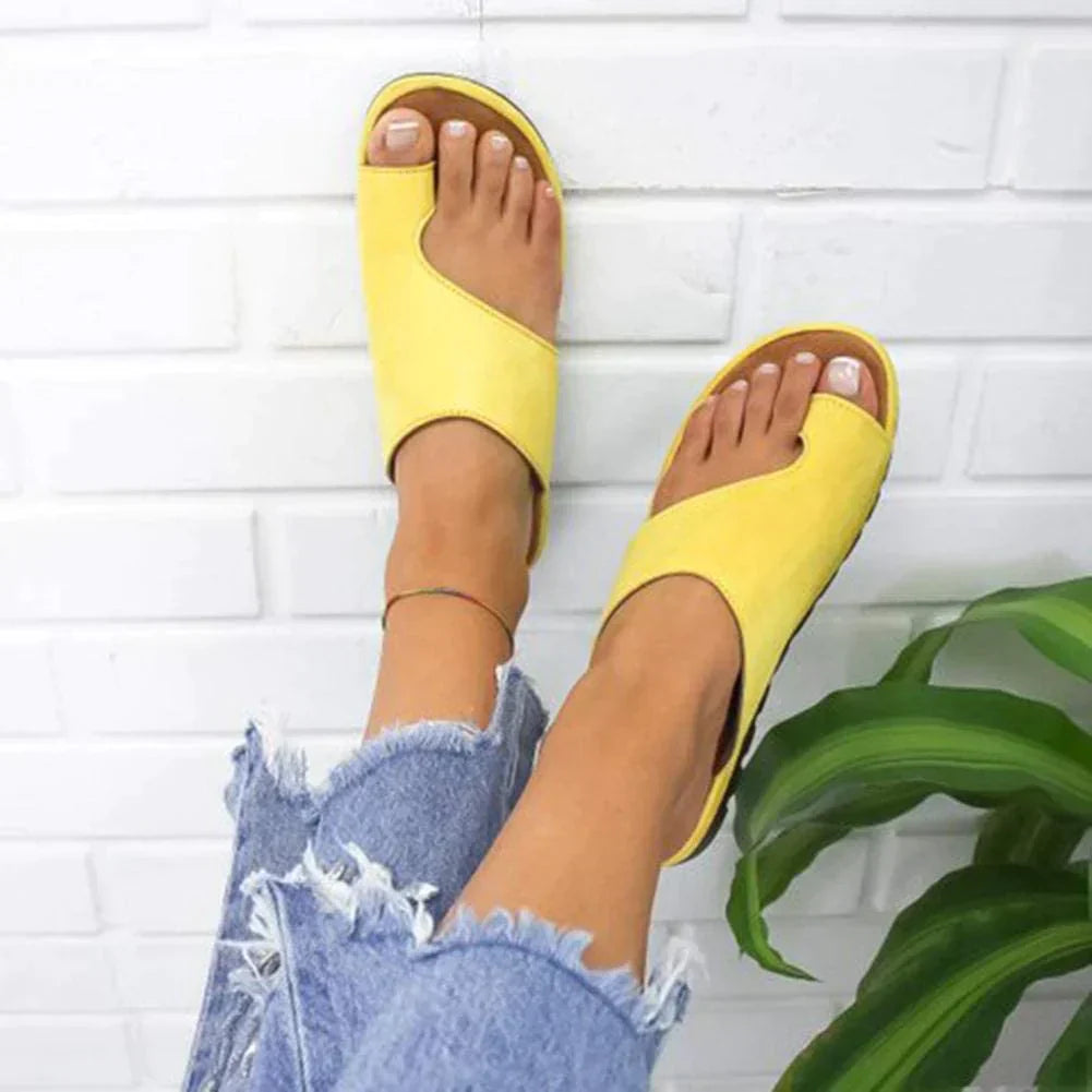 Sandales confortables orthopédiques avec séparateur de orteils à plateforme pour femmes
