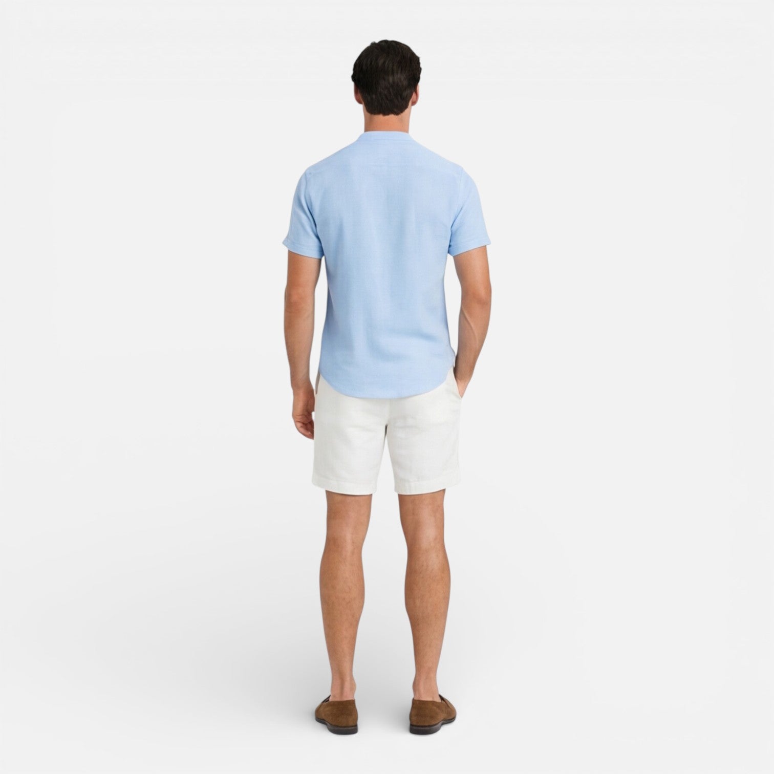 Men's Cotton Short Sleeve Henley T-Shirt Slim Fit