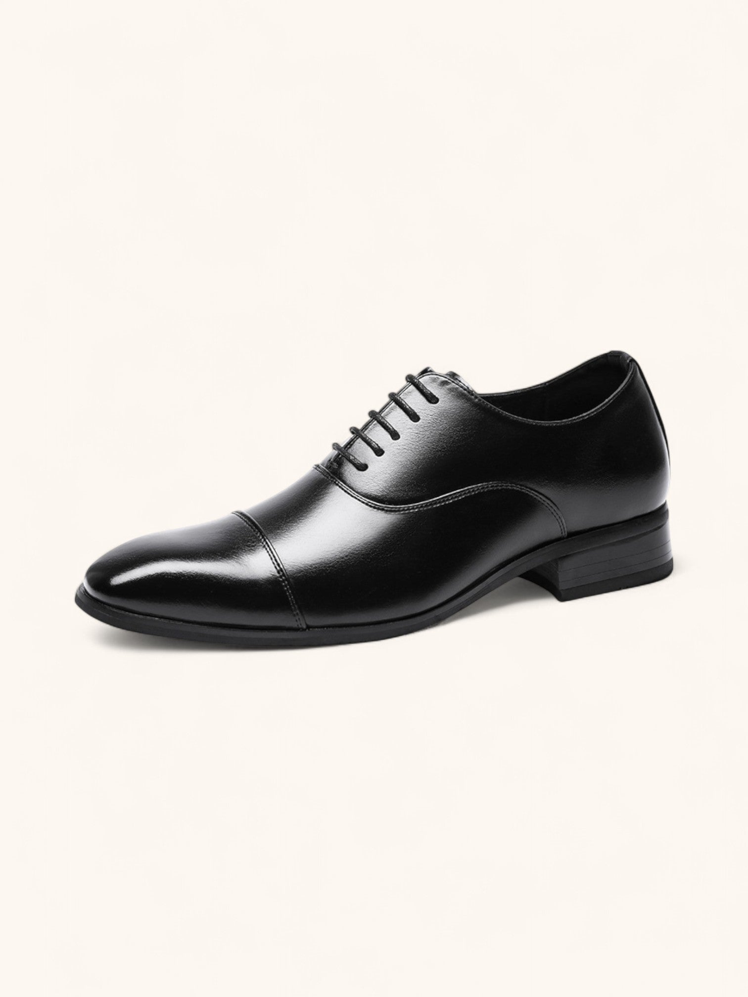Men’s Classic Oxford Dress Shoes with Cap Toe and Closed Lacing