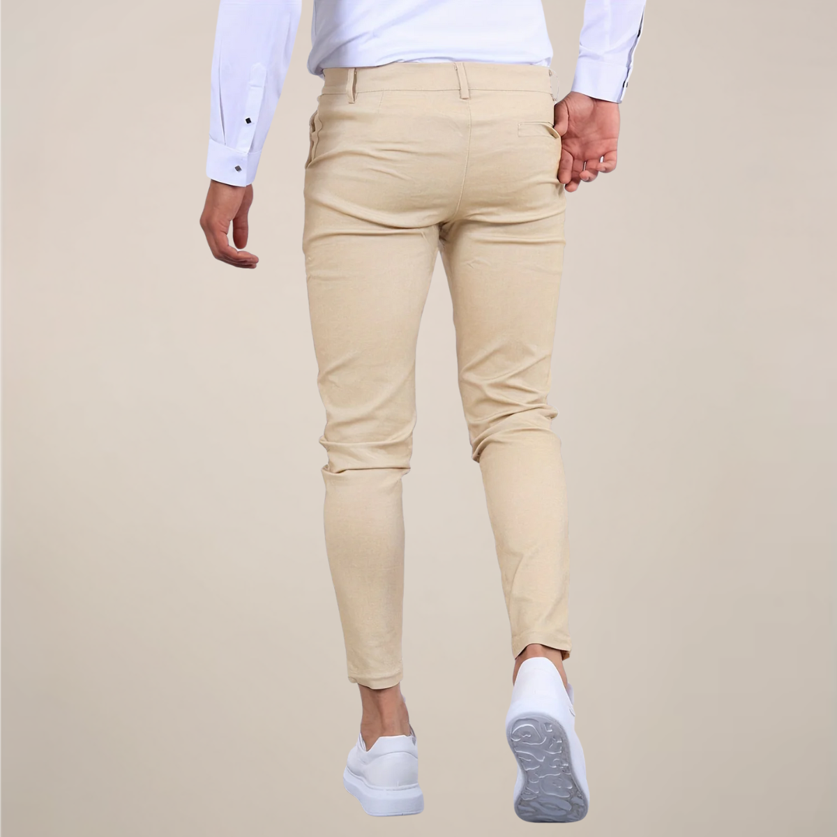 Men's Skinny Fit Chinos - Tapered Ankle Length Trousers