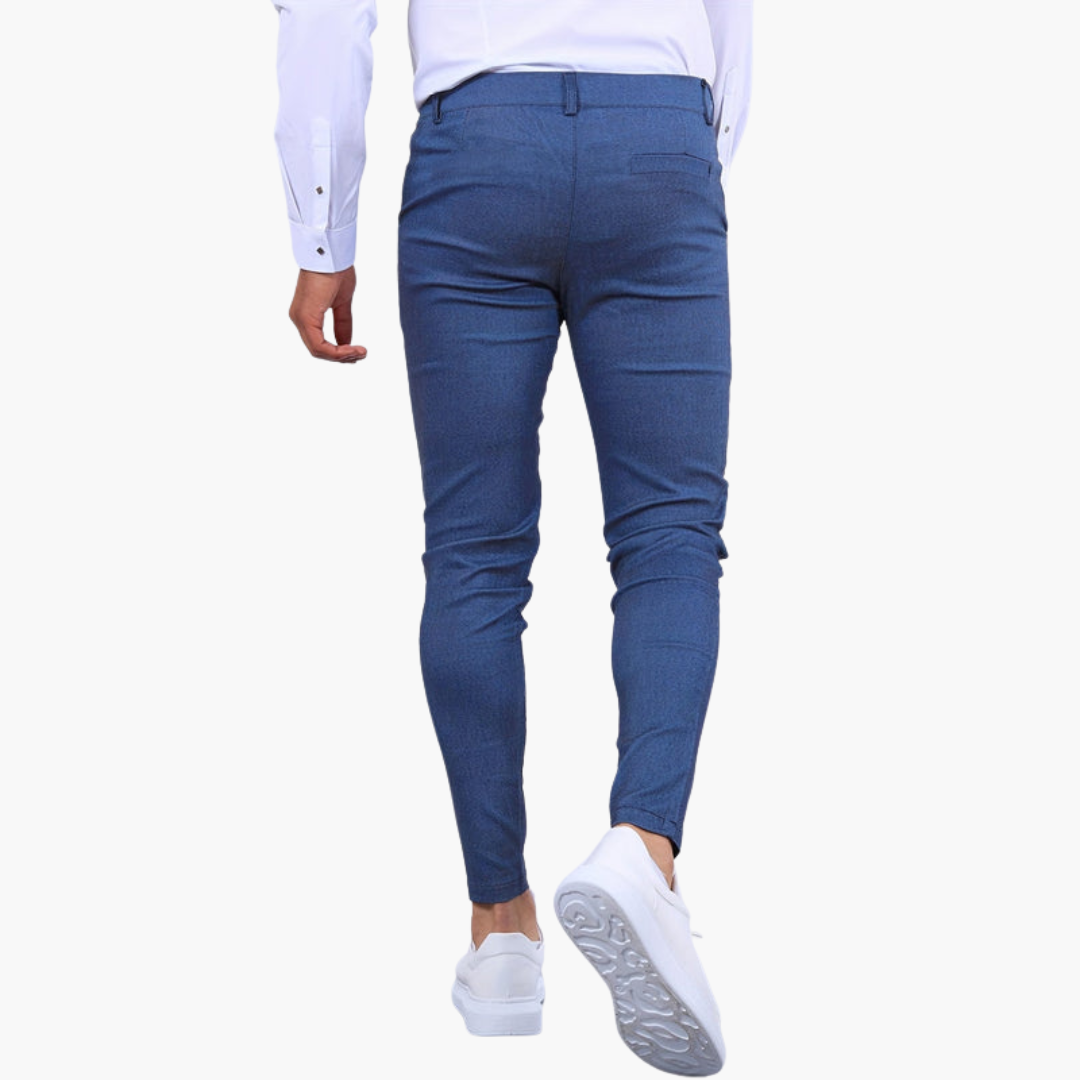 Men’s Tailored Slim-Fit Stretch Trousers – Modern Smart Casual